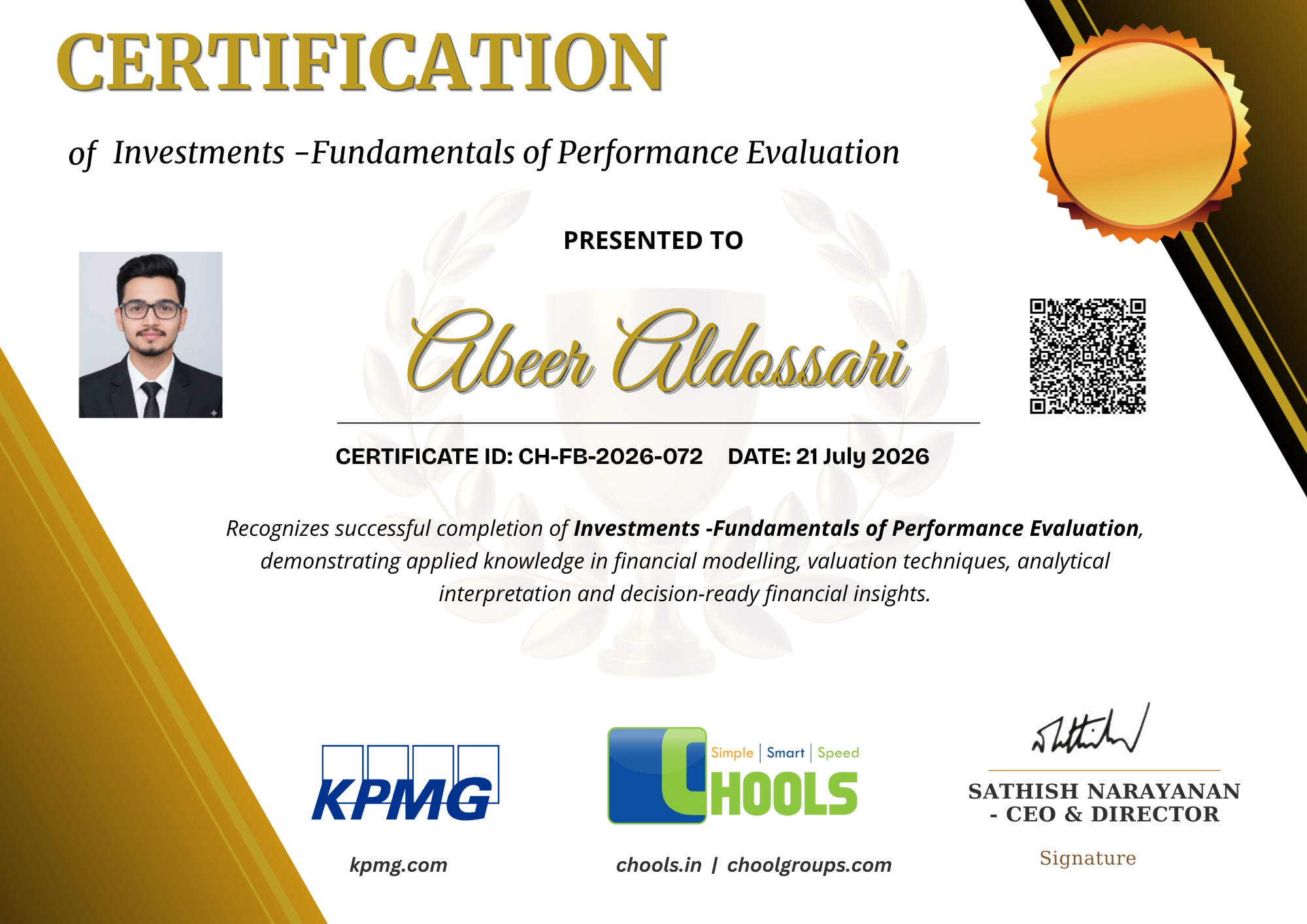 Investments -Fundamentals of Performance Evaluation